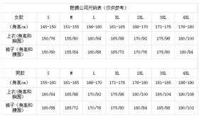 尺码表