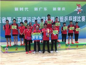广东省第十五届运动会学校体育组兵乒球比赛服装定制